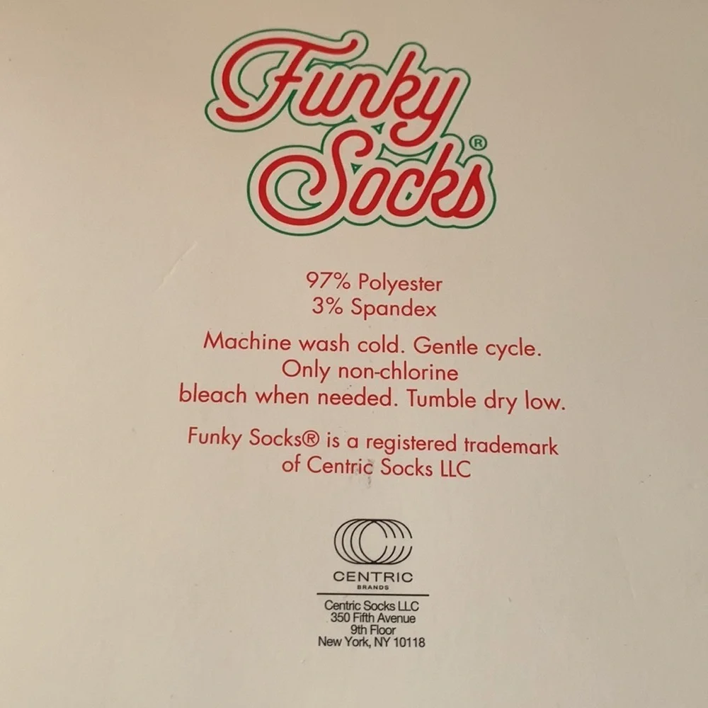 BNWT Funky Socks 4Pack of Socks in Pizza Box